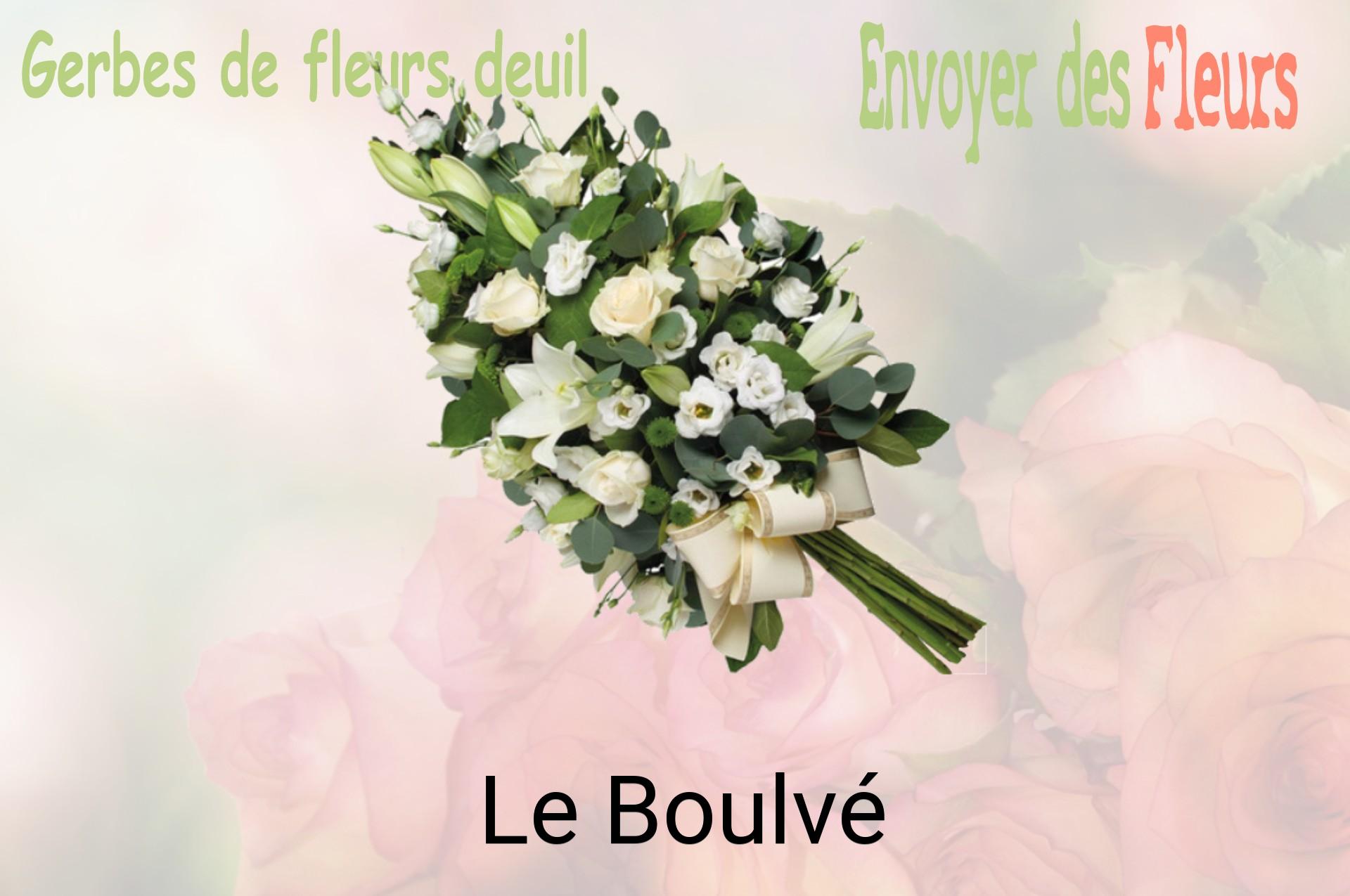 Gerbe de fleurs de deuil livrée à Le Boulvé